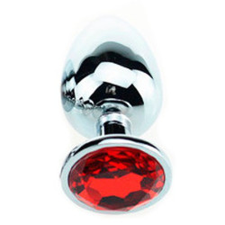 Generique Plug bijou Spolly Medium - Rouge 7 x 3.4cm